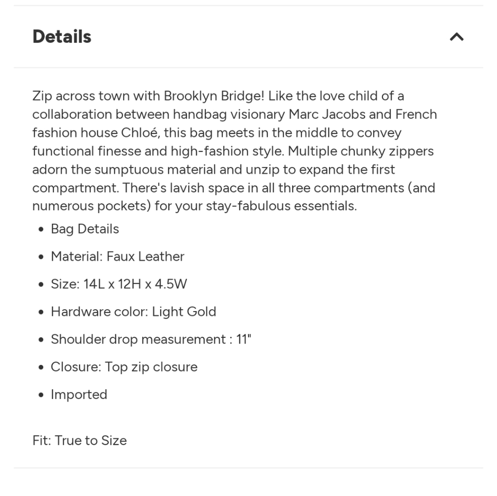 NWT Brooklyn Bridge Purse from Just Fab - Picture 4 of 6